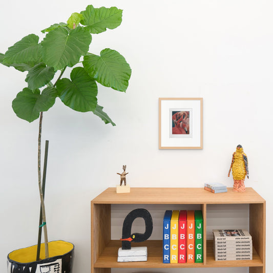 Flamingos On Blue, 2025